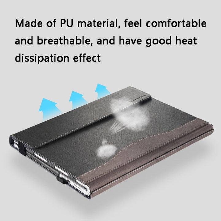 Lisslune | PU Leather Laptop Protection Sleeve for Microsoft Surface Book 2 13.5 Inch (Gentleman Grey)