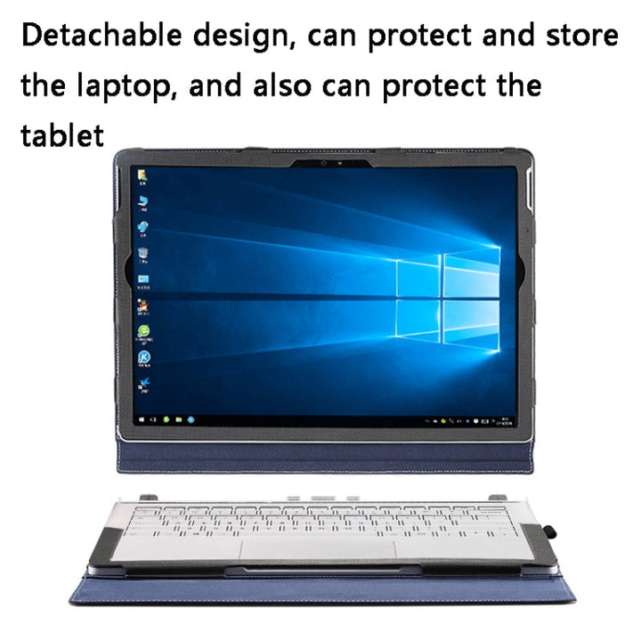Lisslune | PU Leather Laptop Protection Sleeve for Microsoft Surface Book 2 13.5 Inch (Gentleman Grey)