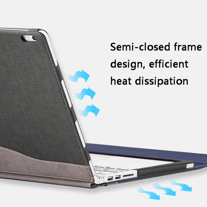 Lisslune | PU Leather Laptop Protection Sleeve for Microsoft Surface Book 2 13.5 Inch (Gentleman Grey)