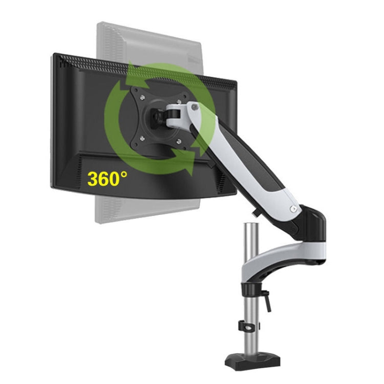 Lisslune | Gibbon Mounts Desktop Hebe Rotating Computer Monitor Stand, Specifications Table Clamp White GM112C