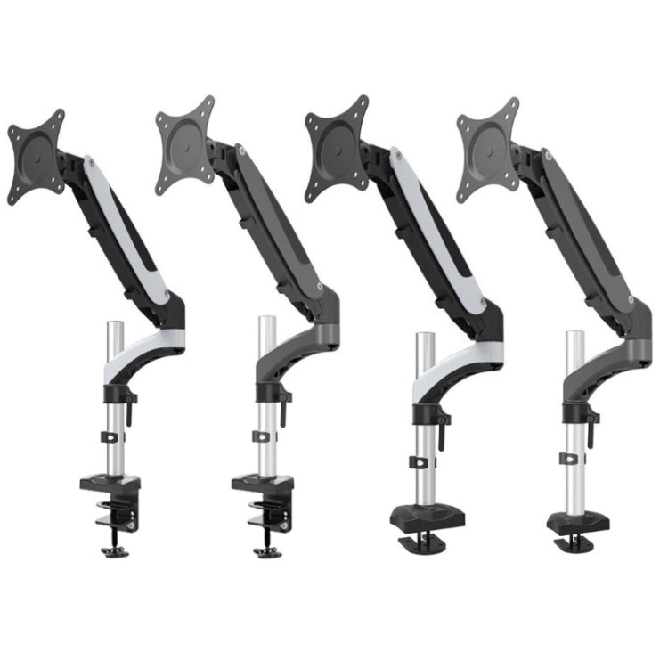 Lisslune | Gibbon-Montage Desk Lift Rotating Computer Monitor Stand, Specification Table Clip Black GM112C