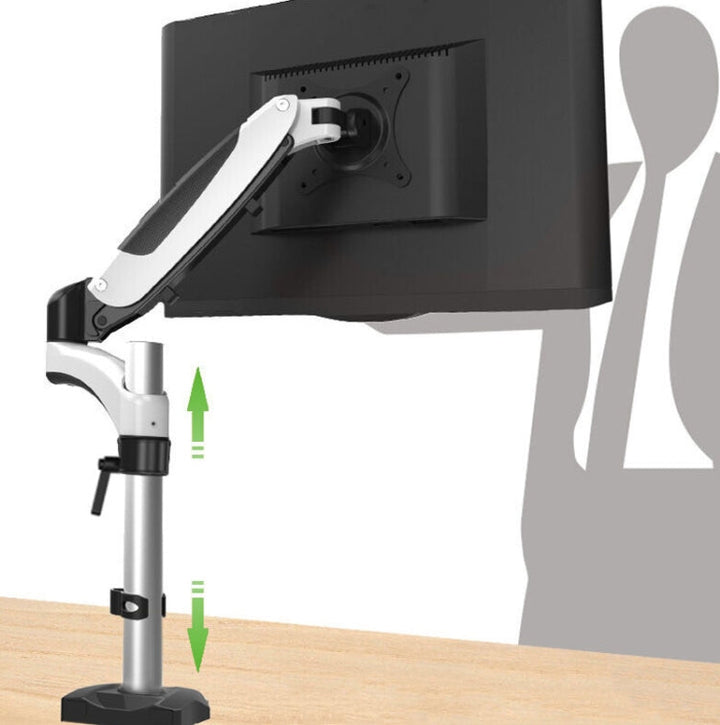 Lisslune | Gibbon-Montage Desk Lift Rotating Computer Monitor Stand, Specification Table Clip Black GM112C