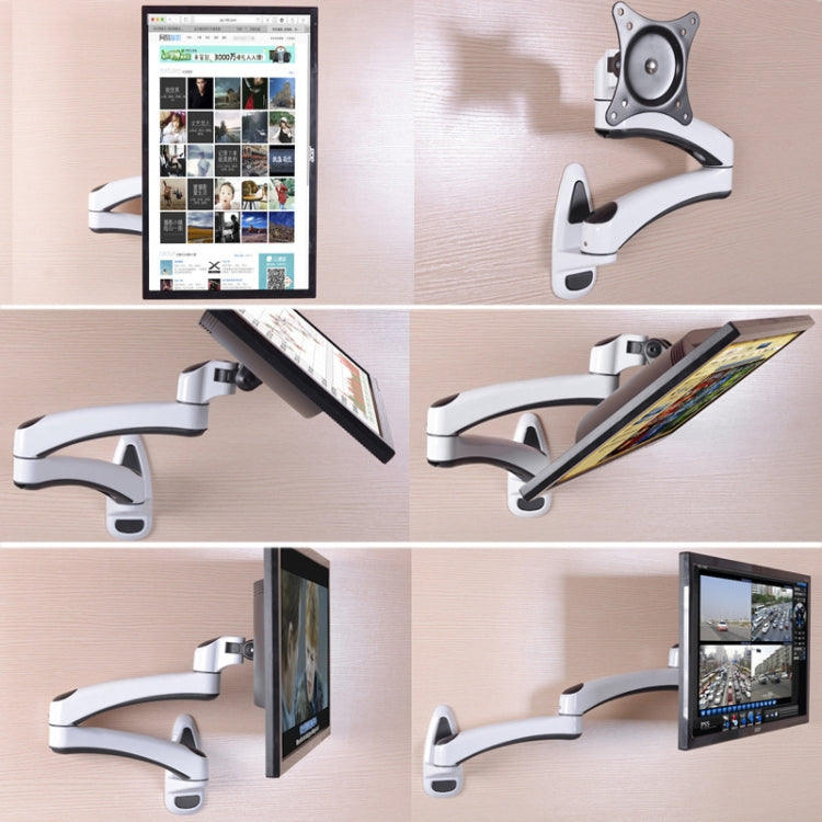 Lisslune | Gibbon Mounts FE112W Wall Mounted Dual Section Telescope Monitor Stand (White)