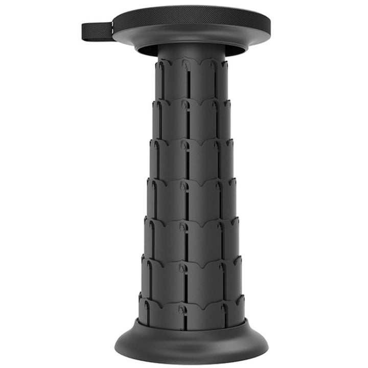 Lisslune | Outdoor Portable Lotus Raised Folding Telescopic Stool (Black)