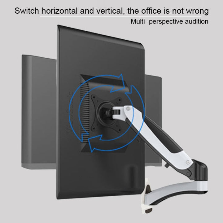 Lisslune | Gibbon Mounts GM112W Wall Mounted Gas Spring Lift Computer Monitor Stand (Factory Color)