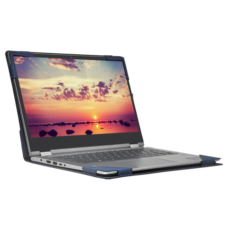Lisslune | Laptop PU Leather Protective Case for Lenovo Yoga 520-14 (Dark Gray)