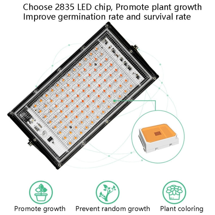 Lisslune | LED Plant Light Full Spectrum Waterproof Grow Light EU Plug 144 Beads 200W