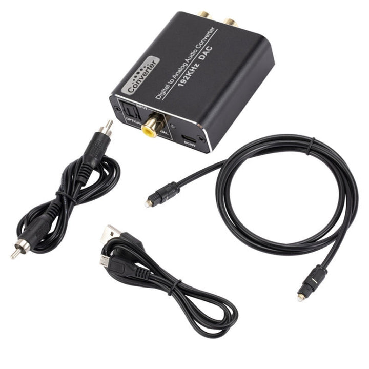 Lisslune | YP018 Digital-to-Analog Audio Converter Host+USB Cable+Optical Cable+Coaxial Cable