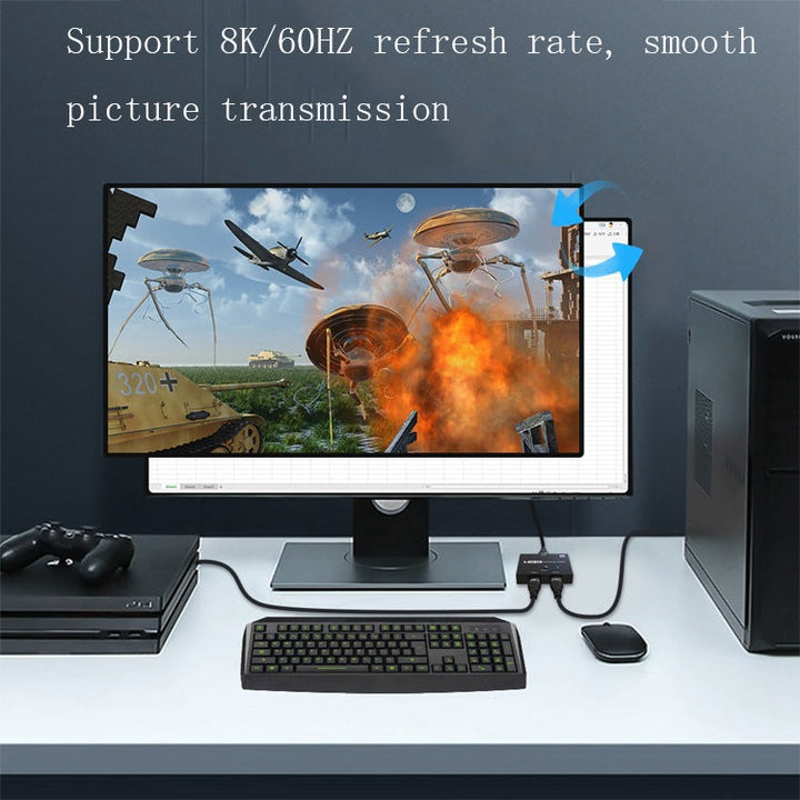Lisslune | F0301 HDMI 2.1 Two-Way Switch PS5 Dedicated One-to-Two High-Resolution Switch