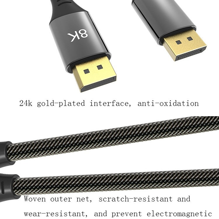 Lisslune | 10m DP1.4 Version 8K DisplayPort Male to Male Computer Monitor HD Cable