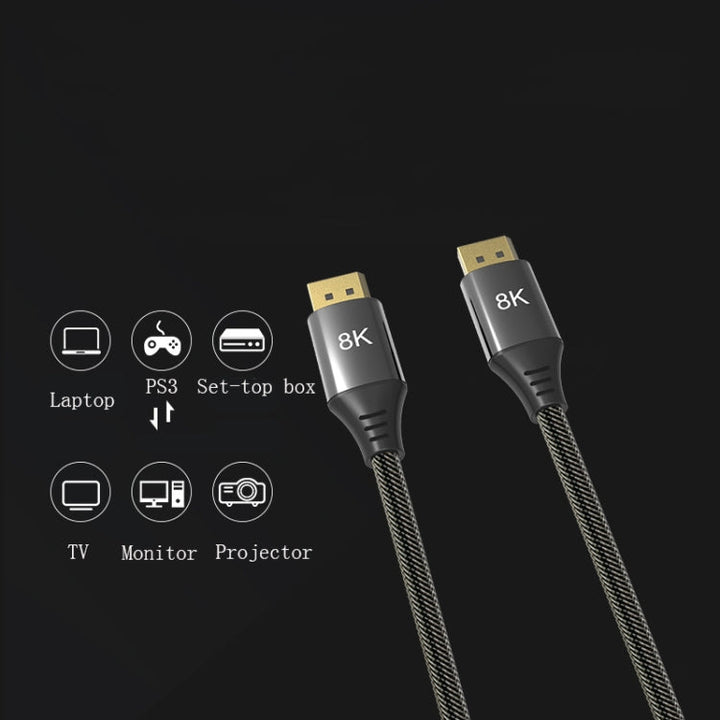 Lisslune | 10m DP1.4 Version 8K DisplayPort Male to Male Computer Monitor HD Cable