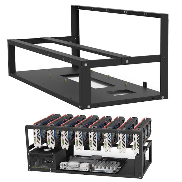 Lisslune | GR-8K605 Open Chassis 6 Cards 8 Cards Fixed Mounting (Black)