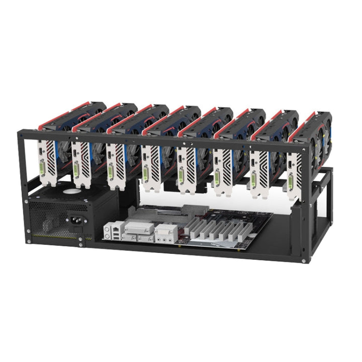Lisslune | GR-8K605 Open Chassis 6 Cards 8 Cards Fixed Mounting (Black)