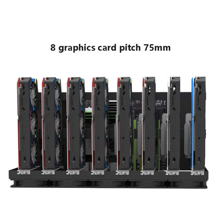Lisslune | GR-8K605 Open Chassis 6 Cards 8 Cards Fixed Mounting (Black)