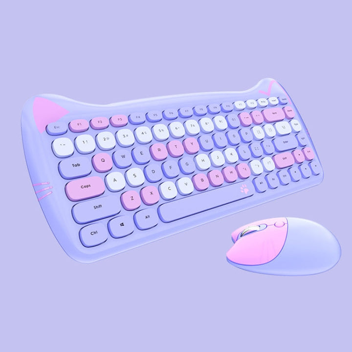 Lisslune | MOFii 2.4GHz 84 Keys Wireless Keyboard and Mouse Set (Purple)