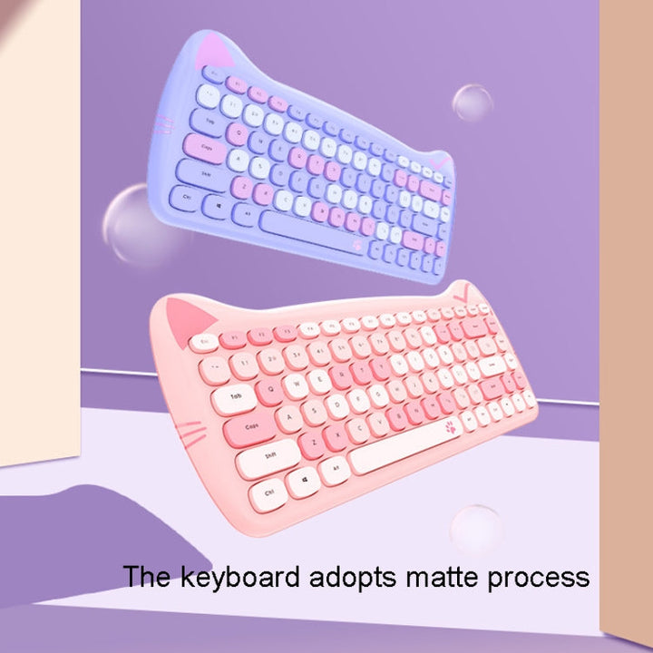 Lisslune | MOFii 2.4GHz 84 Keys Wireless Keyboard and Mouse Set (Purple)