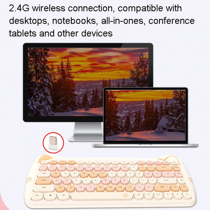 Lisslune | MOFii 2.4GHz 84 Keys Wireless Keyboard and Mouse Set (Purple)