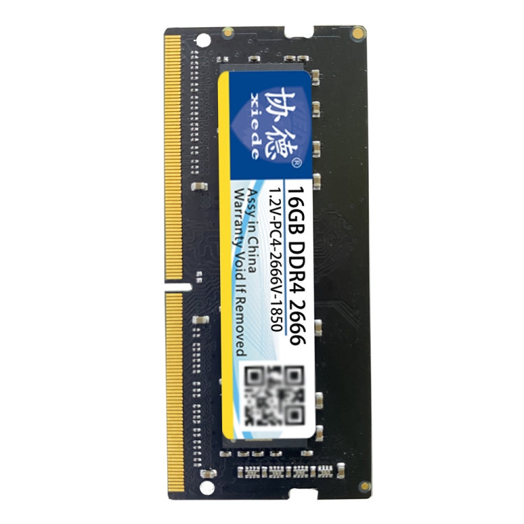 Lisslune | XIEDE X065 DDR4 NB 2666 Full Compatibility Notebook RAMs, Memory Capacity: 16GB