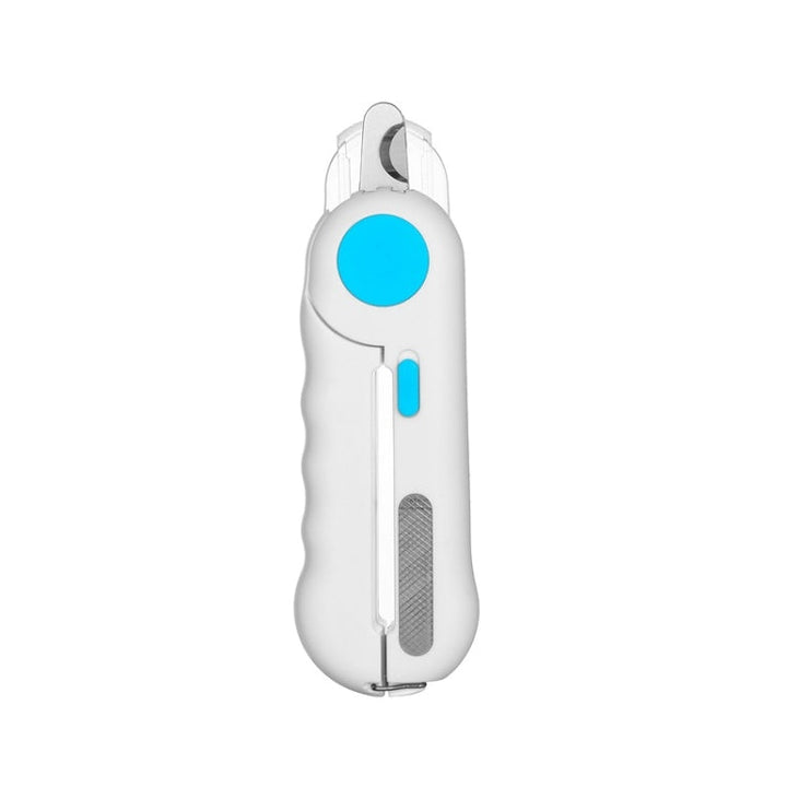 Pet Nail Clipper Nail Polisher, Style: With Lamp Type (Blue)