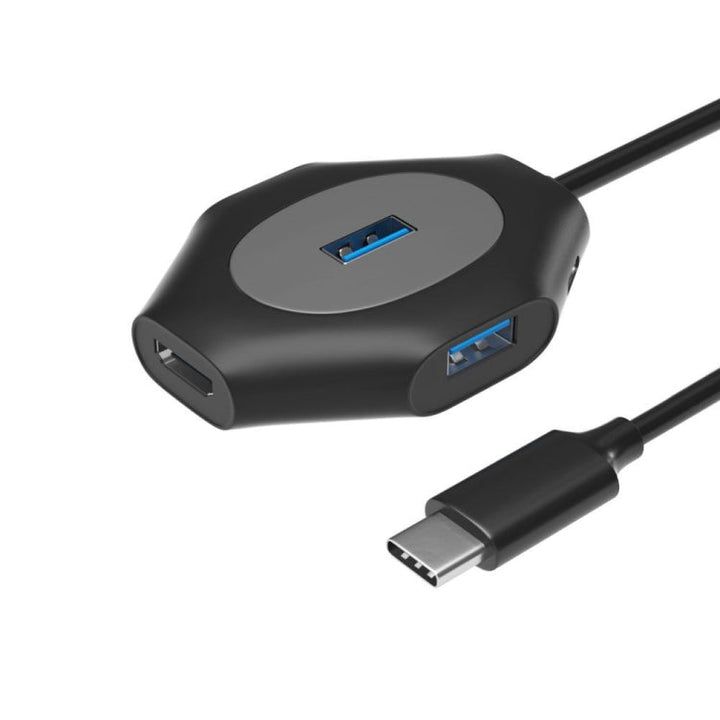 Lisslune | 2 PCS PD Fast Charge Multi-Port USB Docking Station, Number of Ports: T1301C USBC to USB5V+1xUSB3.0+3xUSB2.0