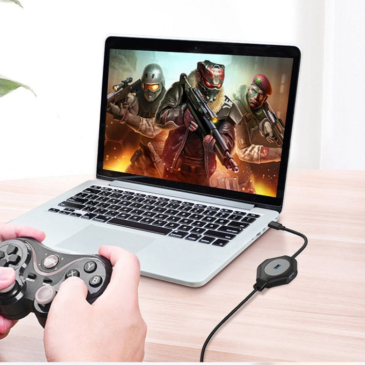 Lisslune | 2 PCS PD Fast Charge Multi-Port USB Docking Station, Number of Ports: T1301C USBC to USB5V+1xUSB3.0+3xUSB2.0
