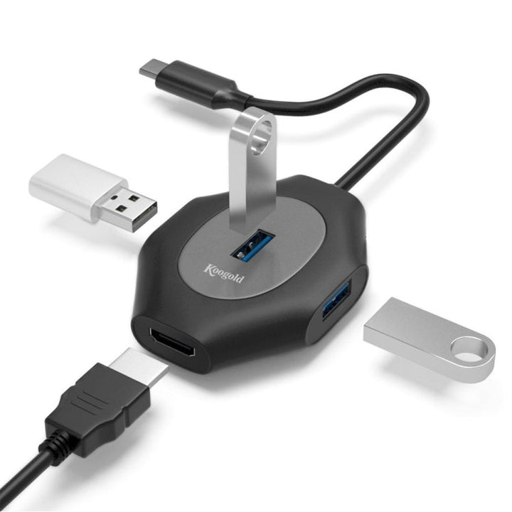 Lisslune | 2 PCS PD Fast Charge Multi-Port USB Docking Station, Number of Interfaces: USB3.0 to USB5V+1xUSB3.0+3xUSB2.0