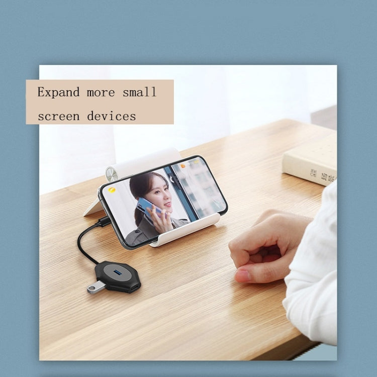 Lisslune | 2 PCS PD Fast Charge Multi-Port USB Docking Station, Number of Interfaces: USB3.0 to USB5V+1xUSB3.0+3xUSB2.0