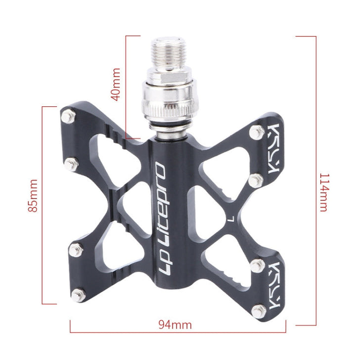 Lisslune | LP LitePro K5 Folding Bkie Aluminum Alloy Bearin Pedals(Black)