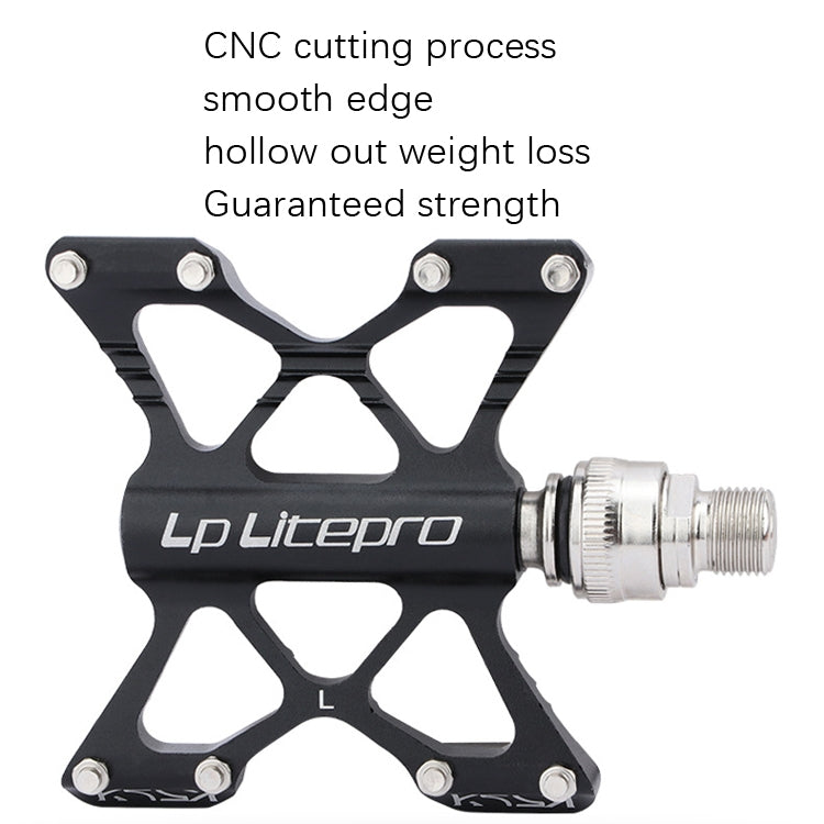 Lisslune | LP LitePro K5 Folding Bkie Aluminum Alloy Bearin Pedals(Black)