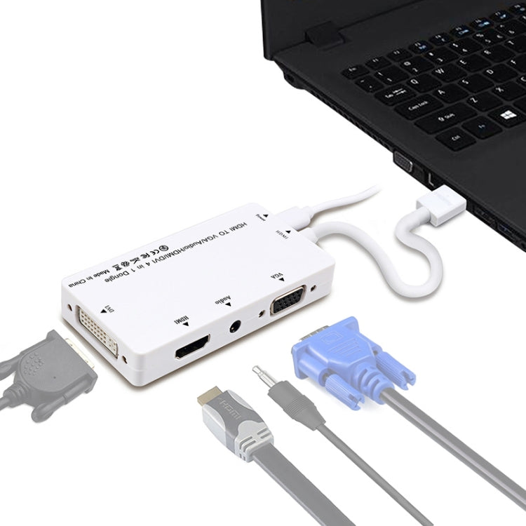Lisslune | Cabledeconn D0407 HDMI VGA DVI Connection HDTV Monitor Cable (White)