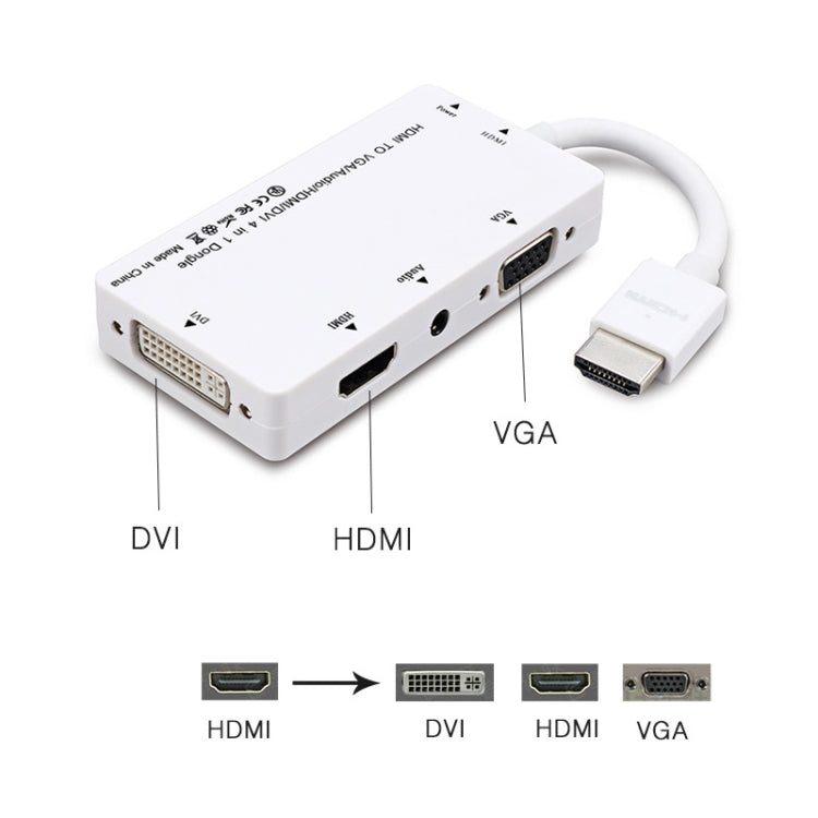 Lisslune | Cabledeconn D0407 HDMI VGA DVI Connection HDTV Monitor Cable (White)
