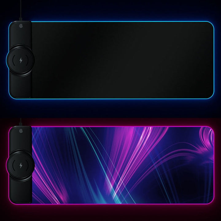 Lisslune | K9186 Multifunctional RGB Lighting Mouse Pad with Wireless Charger (Colorful)