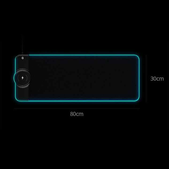 Lisslune | K9186 Multifunctional RGB Lighting Mouse Pad with Wireless Charger (Colorful)