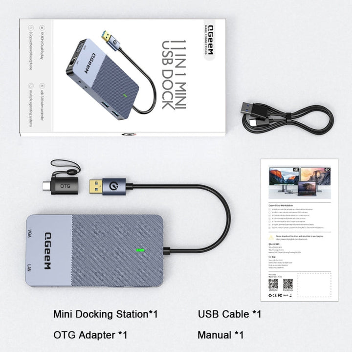 Lisslune | QGeeM 11 In 1 Multifunctional Type-C Expansion HUB Adapter (QG-D3908)