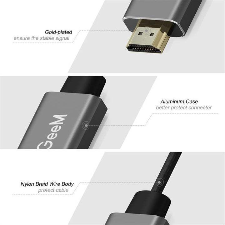 Lisslune | QGeeM QG-HD02 HDMI Single-to-Mini-DP Converter (Silver Gray)