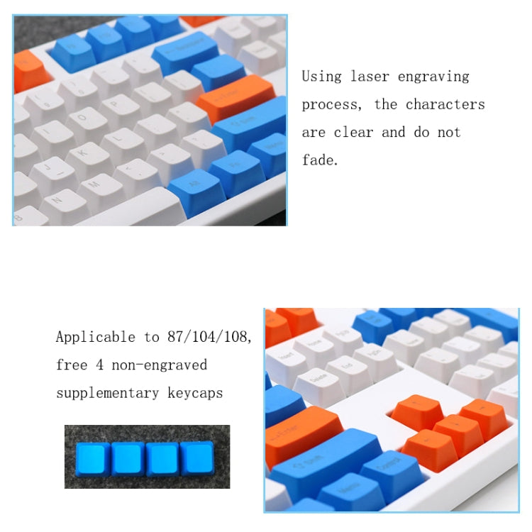 Lisslune | Mechanical Keyboard 108 Keys PBT Keycaps (Side Letters)
