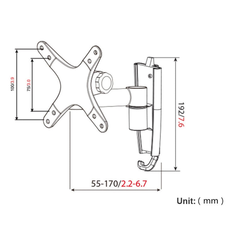Lisslune | Gibbon Mounts L03 Aluminum Alloy Quick Release Monitor Wall Mount (Silver Gray)