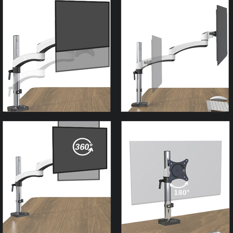 Lisslune | Gibbon Mounts FE112 Aluminum alloy lift and swivel monitor mount for LCD computers (perforation)