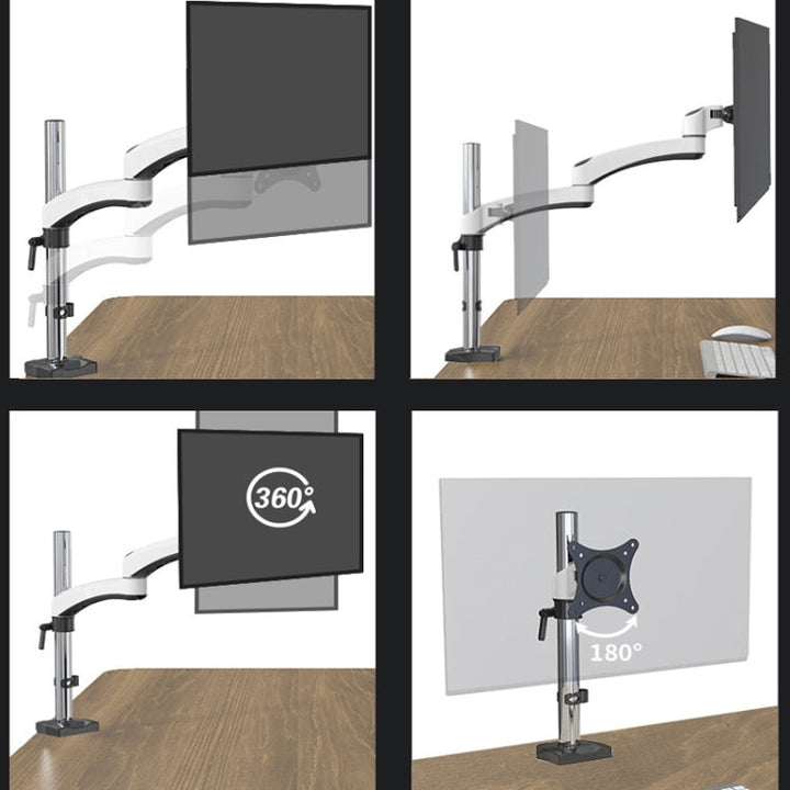 Lisslune | Gibbon Mounts FE112 Aluminum alloy lift and swivel monitor mount for LCD computers (perforation)