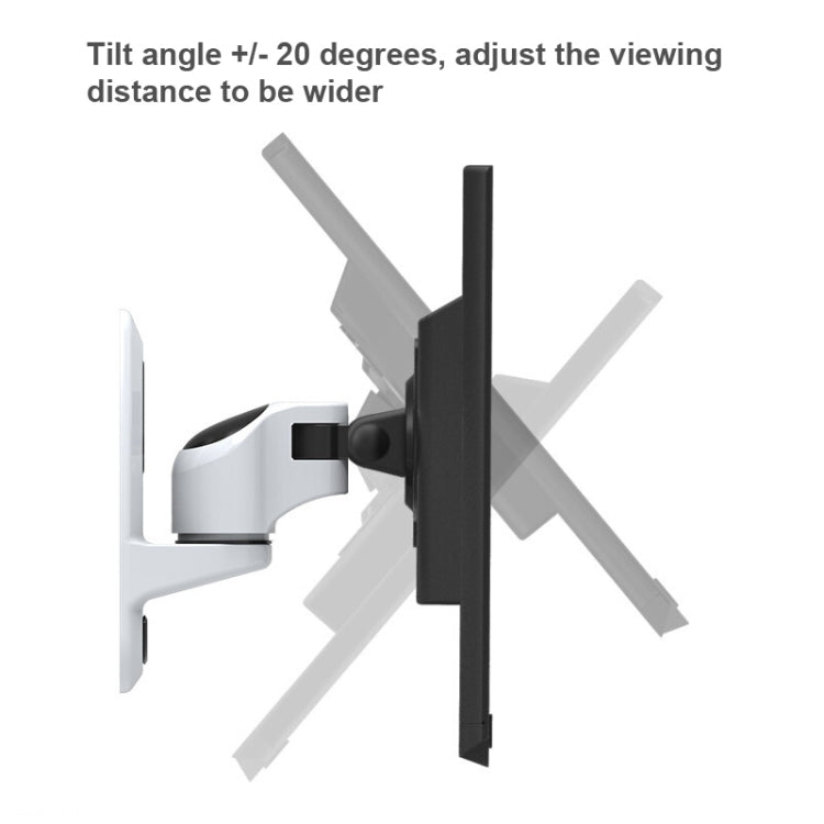 Lisslune | Gibbon Mounts FE110W Computer Monitor Wall Mount Universal Swivel Mount (White)