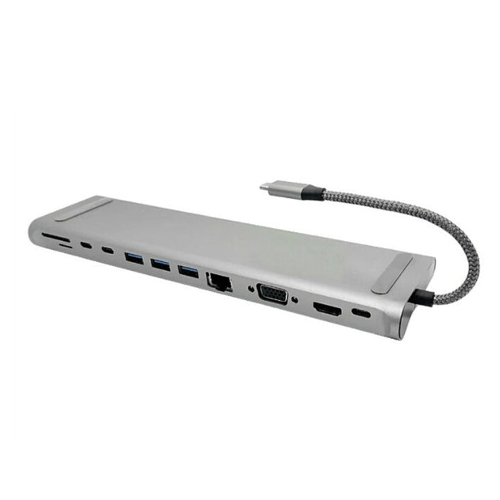 Lisslune | 12 In 1 Multifunctional TYPE-C Expansion HUB Adapter With Stand Function (THL-282)