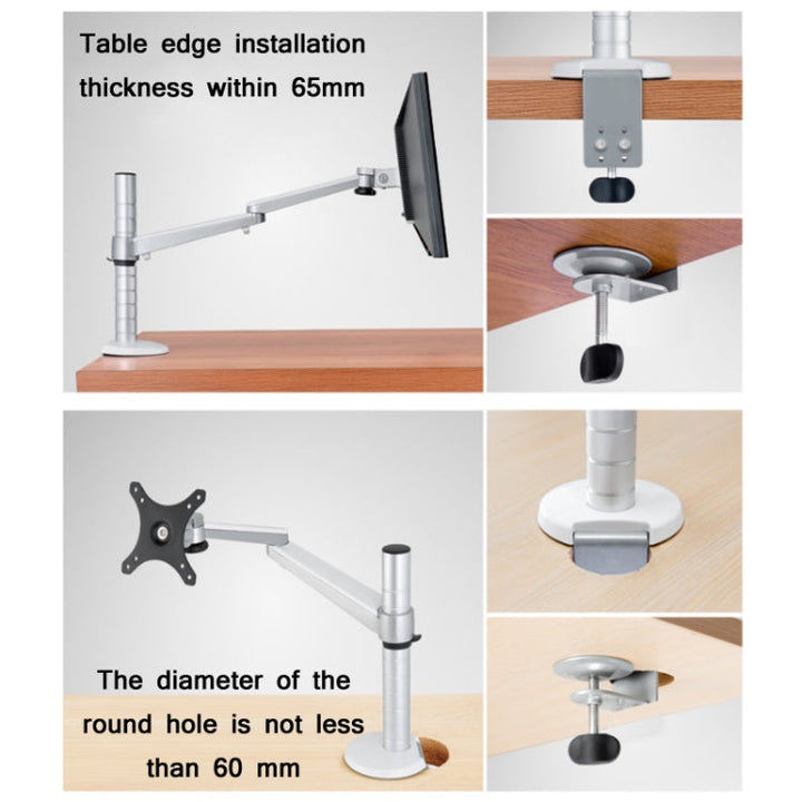 Lisslune | OA-7X Laptop Monitor Desktop Lifter (Silver)