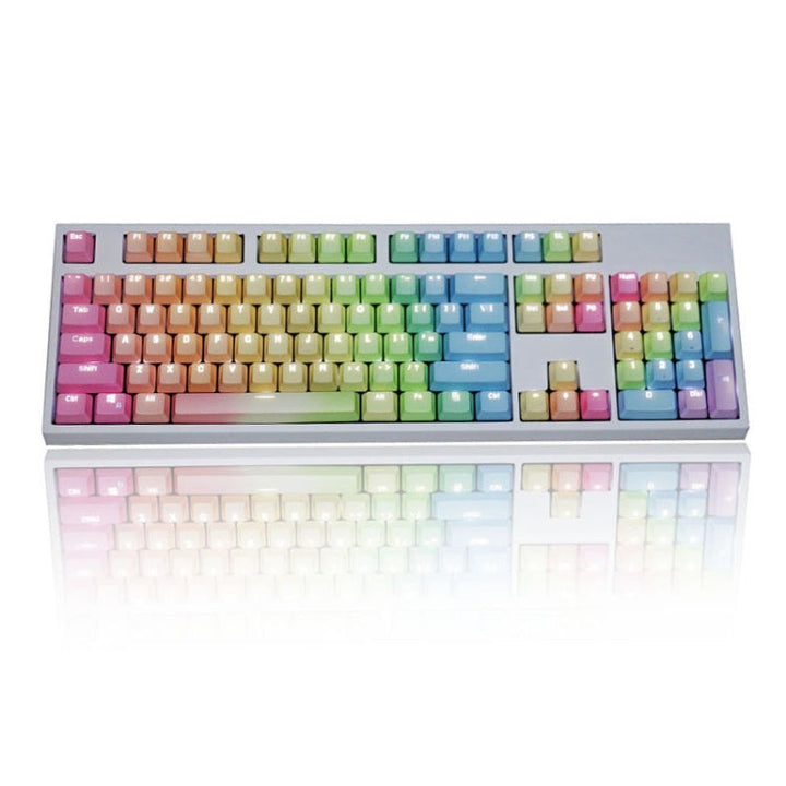 Lisslune | 104 Keys Translucent Dip-dyed Keycaps (Rainbow Dip)