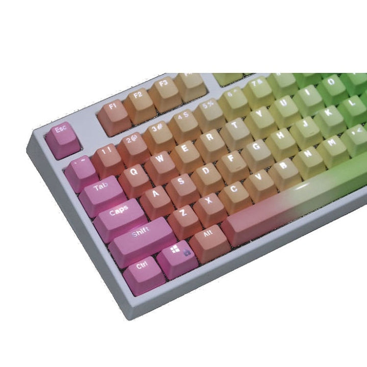 Lisslune | 104 Keys Translucent Dip-dyed Keycaps (Rainbow Dip)