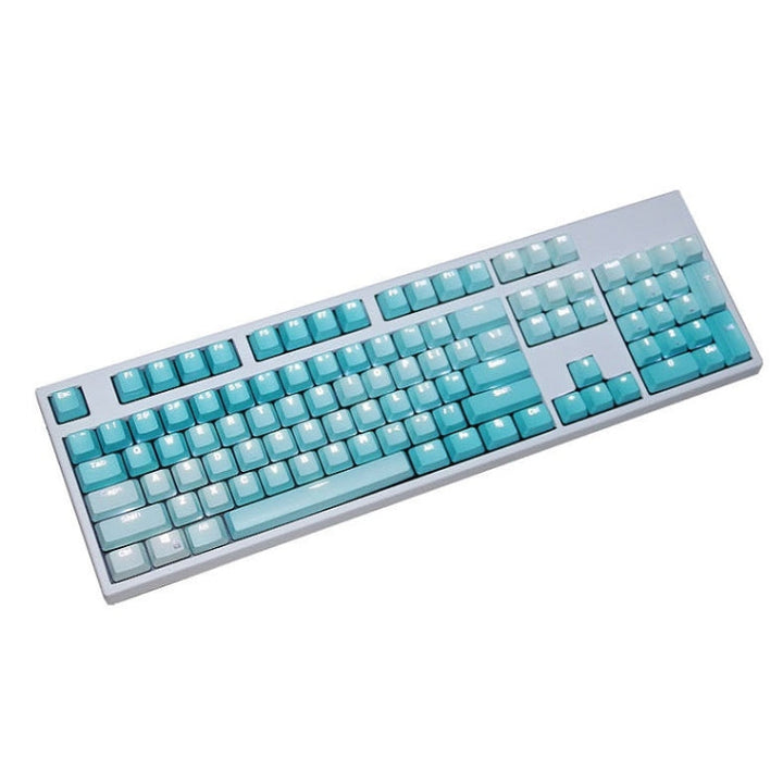 Lisslune | 104 Keys Transparent Dip-dyed Keycaps (Frost Blue)