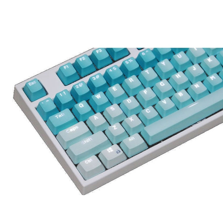 Lisslune | 104 Keys Transparent Dip-dyed Keycaps (Frost Blue)