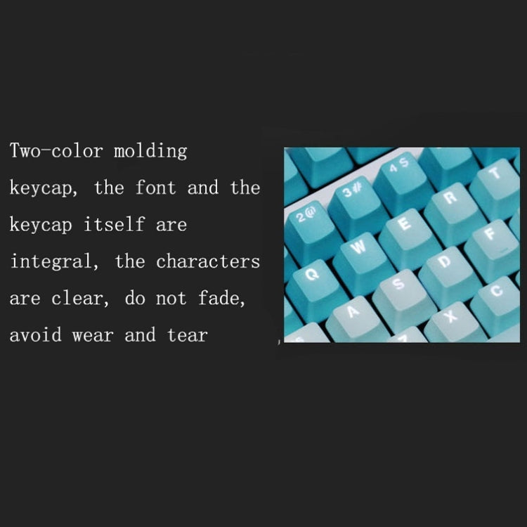 Lisslune | 104 Keys Translucent Dip-dyed Keycaps (Rainbow Dip)