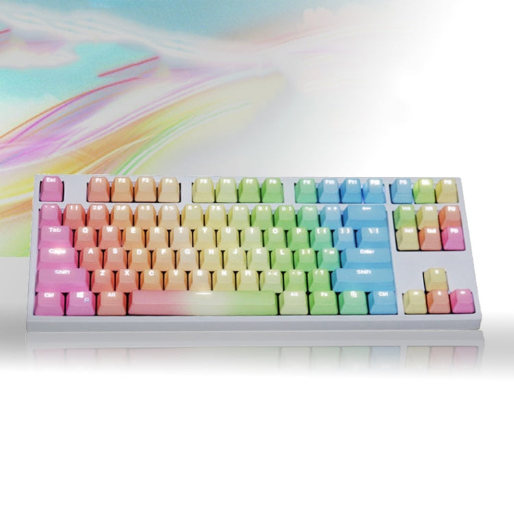 Lisslune | 104 Keys Transparent Dip-dyed Keycaps (Frost Blue)