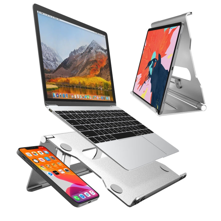 Lisslune | Aluminum Alloy Laptop Stand Foldable Tablet Notebook Cooling Stand (Silver)