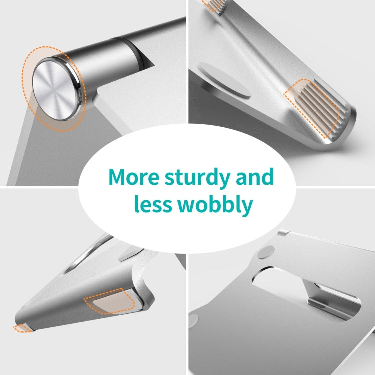 Lisslune | Aluminum Alloy Laptop Stand Foldable Tablet Notebook Cooling Stand (Silver)
